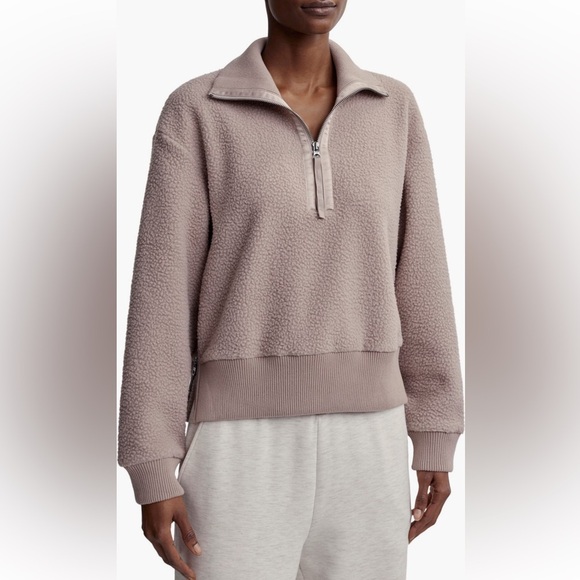 Varley Roselle Half Zip Fleece Sweatshirr in Sphinx - Picture 1 of 5